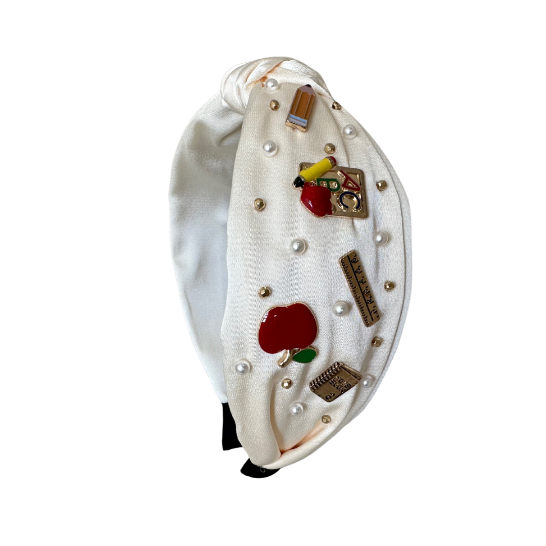 White Teacher Headband