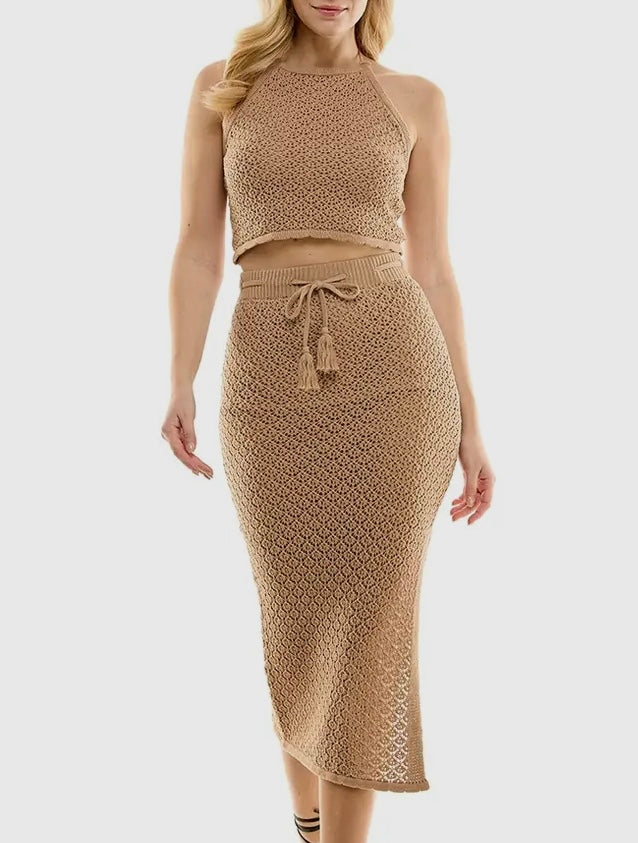 Knit Beige Set