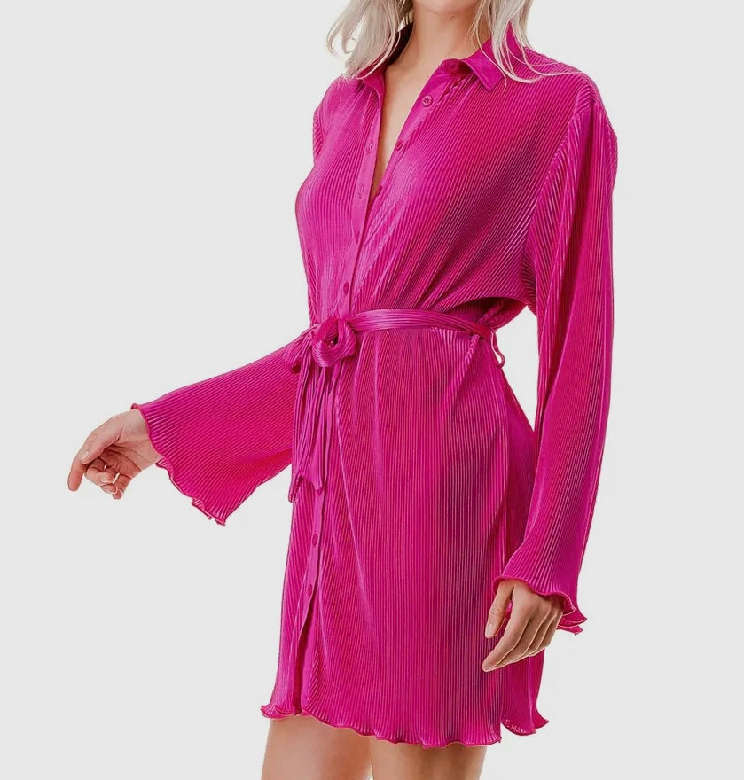Pink Shirt Dress