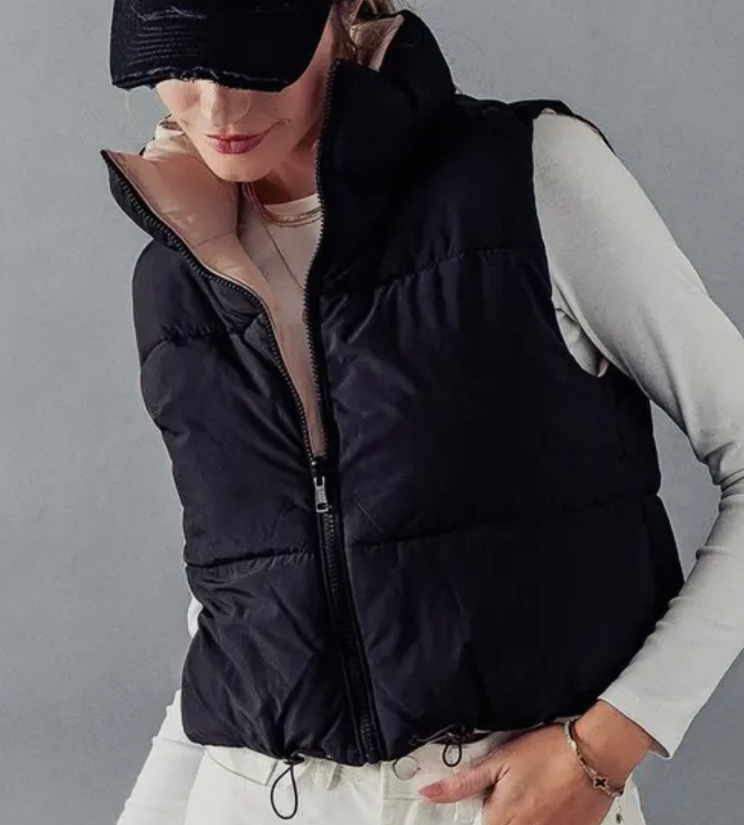 Black & Tan Reversible Vest