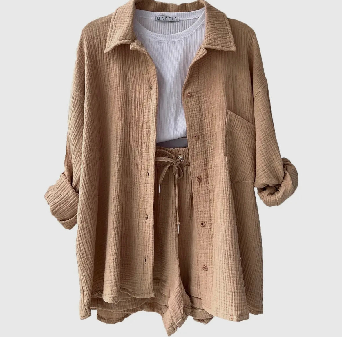 Gauze Button Up Set