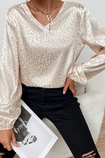 Cream Leopard Top
