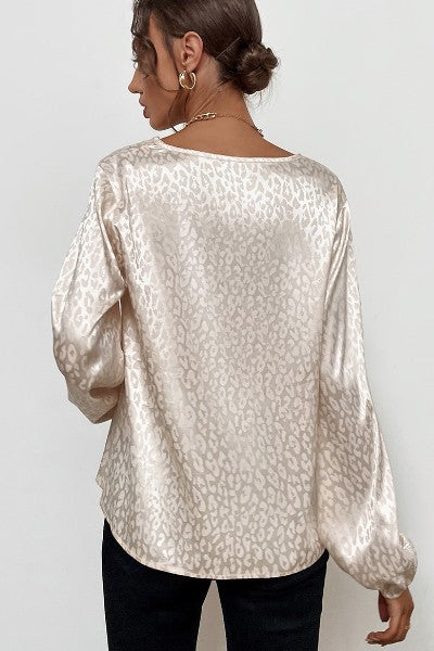 Cream Leopard Top