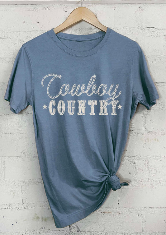 Blue Cowboy Country T Shirt